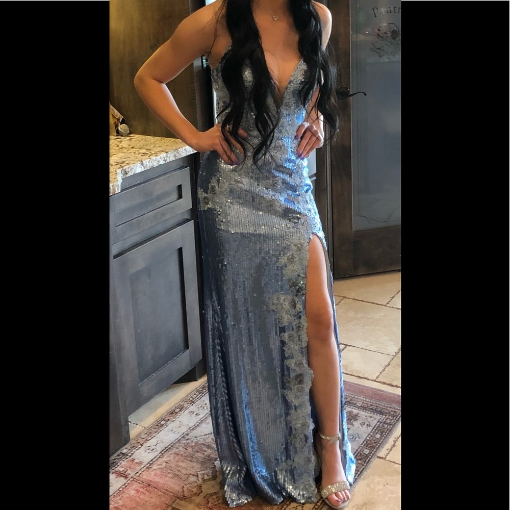Ashley Lauren Sequin Prom Dress 00